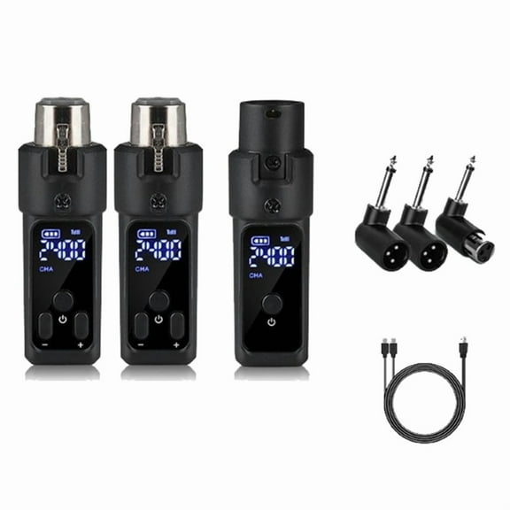 New 2.4G XLR Adapter System Wireless Microphone Transmitter Receiver Suitable for Dynamic Guitar Audio Mixer