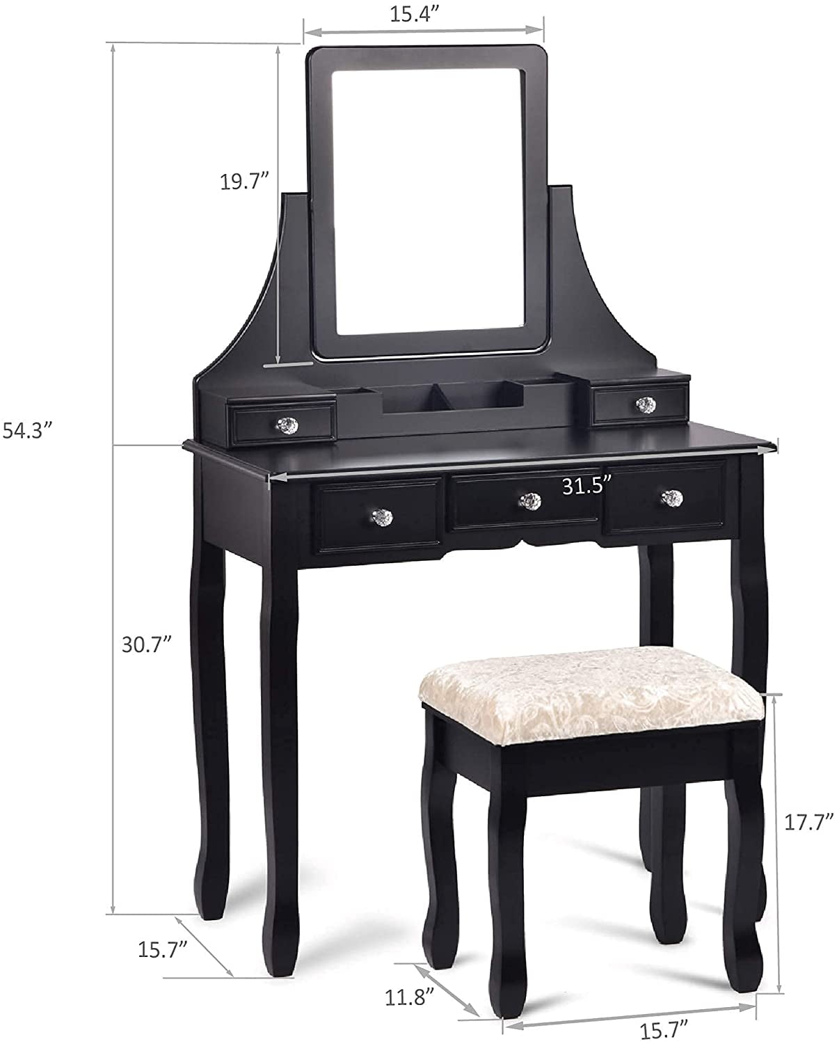 Amolife vanity set discount