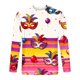 thumbnail image 3 of Ceisia Men's All-Over Mardi Gras Print T-Shirt | Slim Long-Sleeve Crewneck Winter Festive Top Gift, 3 of 5