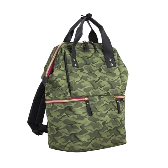 Bodhi Unisex Convertible Top Handle Backpack, Olive Camouflage