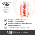 thumbnail image 7 of Clear Pitcher w/ Infuser Tube (3 lt, 102 oz), 7 of 7