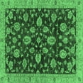 thumbnail image 1 of Ahgly Company Indoor Square Oriental Emerald Green Traditional Area Rugs, 8' Square, 1 of 4