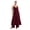 Wine, variant on Women's Plus Size Tie-Front Ruffle Duster