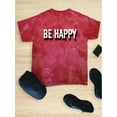 thumbnail image 3 of Be Happy Quote Tie Dye Crystal Men -Image by Shutterstock, Male Medium, 3 of 4