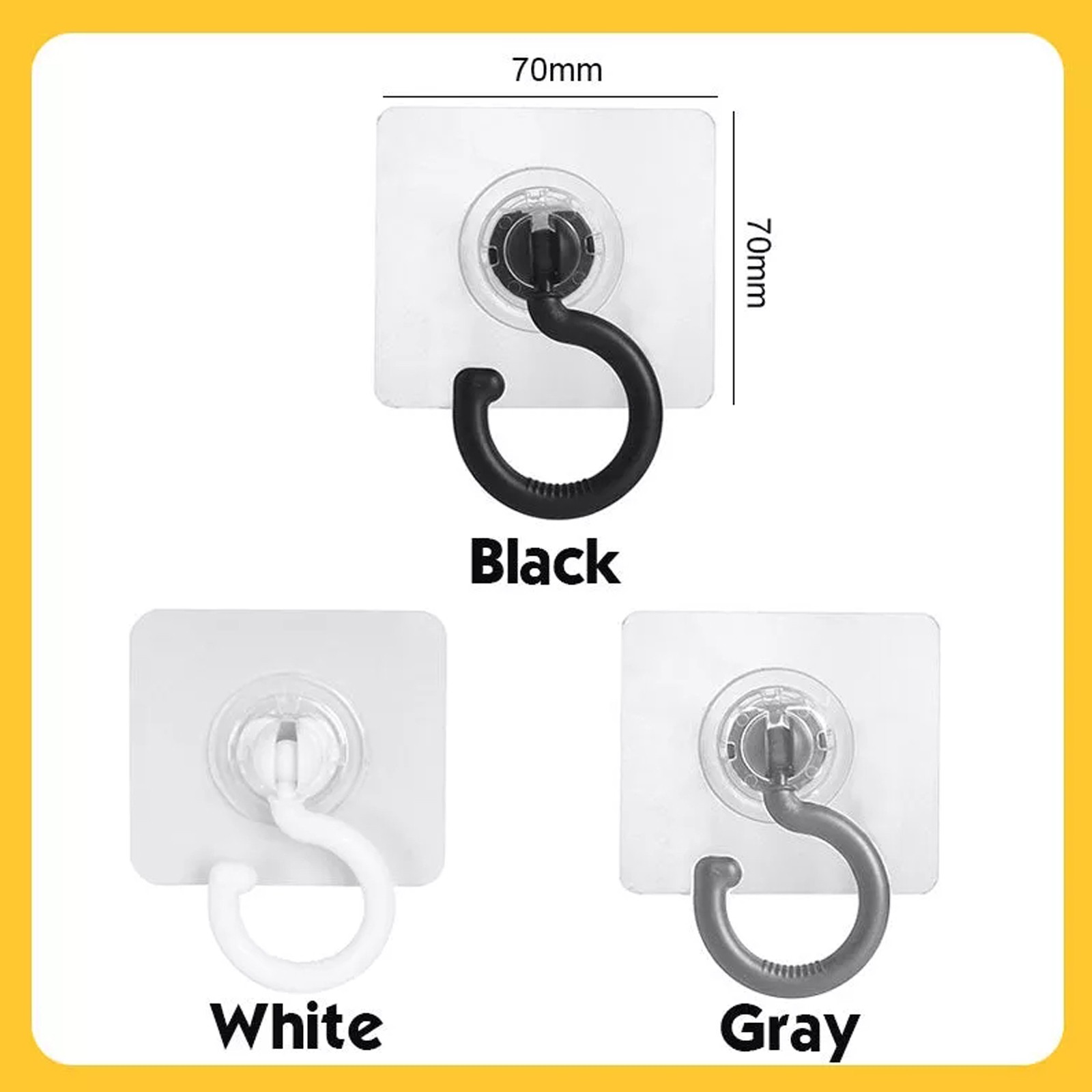 Bcmmklpp 360° Adhesive Hooks, Waterproof And Rustproof Wall Hooks For 