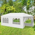 thumbnail image 4 of 10' x 20' Outdoor Party Tent, Heavy Duty Canopy Event Wedding Tent for Parties Backyard Patio, White, 4 of 5