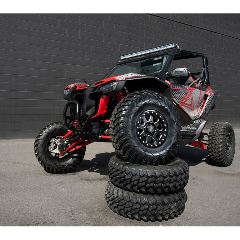 4/156 Tusk Tintic Wheel 14x7 4.0 + 3.0 Milled/Black For Polaris