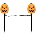 thumbnail image 5 of Northlight Jack-O-Lantern Shaped Halloween Pathway Markers - Clear - 3.75' Black Wire - 5ct, 5 of 10