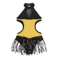 thumbnail image 4 of YONGHS Kids Girls Sequin Fringe Leotard Jazz Latin Dance Tassel Dress Samba Salsa Performance Costume Yellow 16, 4 of 7
