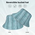 thumbnail image 2 of Kdxio Reflective Bucket Hat - Turquoise Wooden1 Print Bucket Hat for Men,Women, 2 of 6
