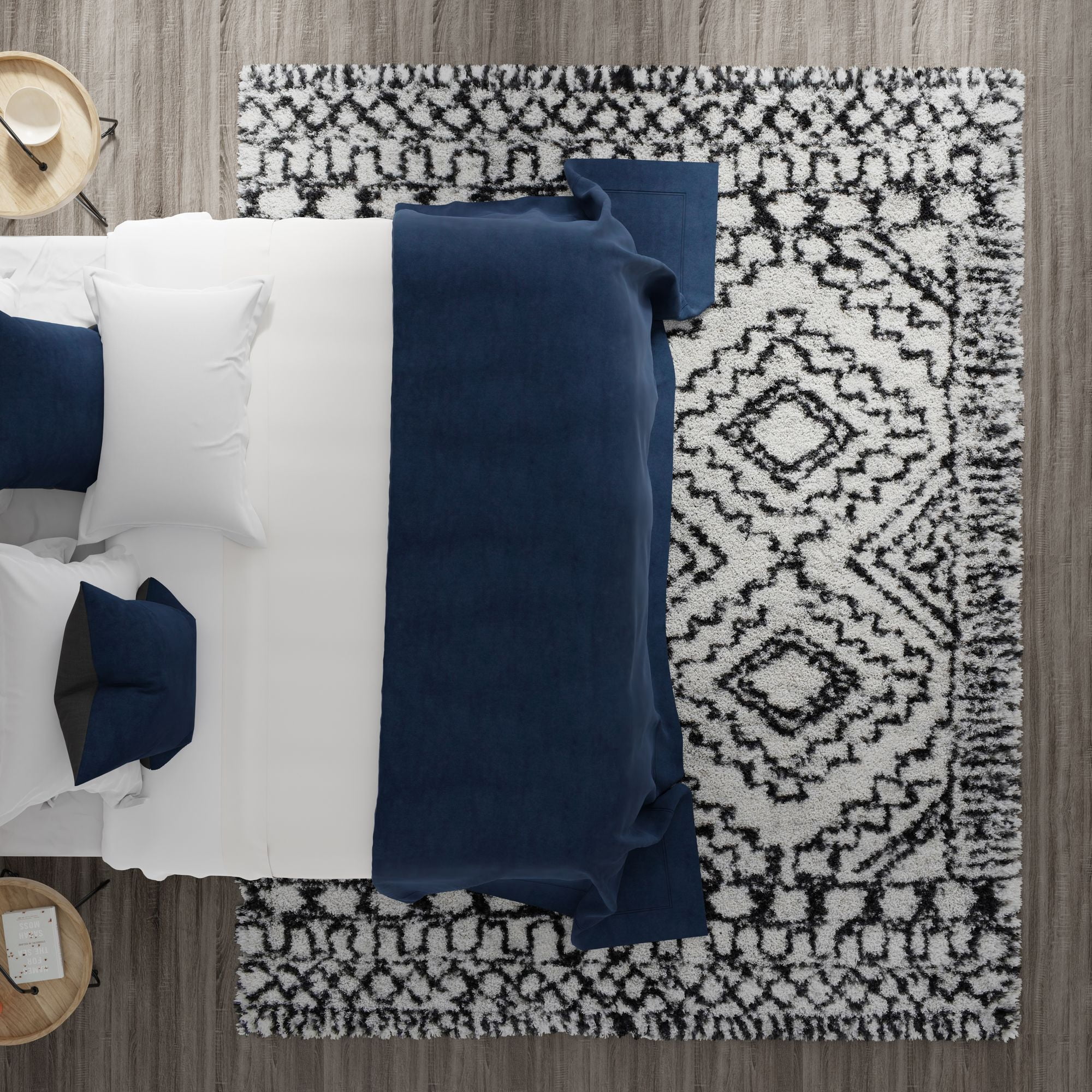 Mason Brooks Indigo Shag CG30A Transitional Geometric 2'6" X 4' Area Rug