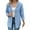 Blue, variant on Checkered Hoodies for Women 2025 Fall Winter Long Sleeve Button Down Business Casual Cardigan Jacket Coat