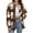 1 Khaki, variant on Womens Plaid Shirts Flannel Shacket Jacket Long Sleeve Button Down Boyfriend Shirt Coats