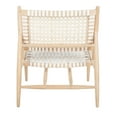 thumbnail image 7 of SAFAVIEH Soleil Modern Leather Woven Accent Chair, Natural/White, 7 of 7