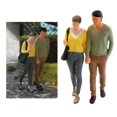 thumbnail image 4 of QualitChoice 1:64 Scale Hand Painted Miniature Model Diorama Couple Yellow Park A Figures Yellow Style B, 4 of 6