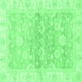 thumbnail image 1 of Ahgly Company Indoor Square Oriental Emerald Green Modern Area Rugs, 7' Square, 1 of 4