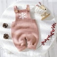 thumbnail image 4 of Mercatoo Newborn Baby Girl Boy Knitted Sweater Romper Infant Clothes Shoulder Strap Knit Jumpsuit Bodysuit Overall Clothing, 4 of 9