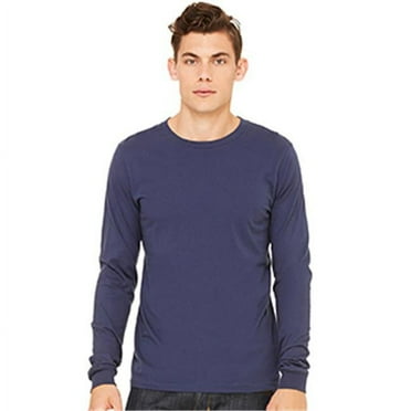 Bella-Canvas C3501 Mens Jersey Long Sleeve Tee - Navy - Small