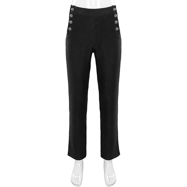 Pantalones de hombre de color sólido de moda steampunk retro traje de uniforme para hombre pantalones exteriores