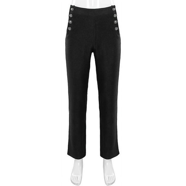 Pantalones de hombre de color sólido de moda steampunk retro traje de uniforme para hombre pantalones exteriores