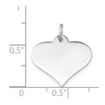 thumbnail image 2 of 14k White Gold Plain .011 Gauge Engraveable Heart Disc Charm, 2 of 3
