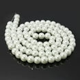 thumbnail image 3 of U8MO 10 Strd Glass Pearl Round Beads Mini Smooth Loose Spacer Beading Crafting 4~12mm-White, 3 of 3