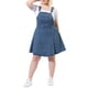 thumbnail image 1 of Vestido de mezclilla de talla grande Agnes Orinda para mujeres, monos con tirantes ajustables, faldas 5X, azul, 1 of 8