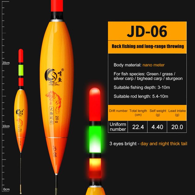 Flotadores llamativos Long Shots boya flotante Bobber Rock aparejos de pesca (JD-06) Likrtyny Para estrenar