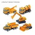 thumbnail image 3 of Construction Vehicle Toy Set, 5 Pack Alloy Diecast Engineering Trucks, Kids Push and Go Excavator Dump Truck Cement Mixer Set, Mini Construction Playset with Moving Parts, 3 of 5
