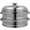 Silver, variant on Howish cooking steam pot Stainless Steel Steamer Insert Pot with Handles and Lid - 20cm(7.87"X7.87"X7.48")