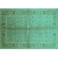 thumbnail image 1 of Ahgly Company Indoor Rectangle Oriental Turquoise Blue Traditional Area Rugs, 5' x 7', 1 of 4