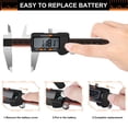 thumbnail image 4 of HARDELL Digital Caliper, 6 Inch Stainless Steel Caliper Measuring Tool with Large LCD Screen, Electronic Micrometer Caliper Digital Inch/Millimeter C, 4 of 8