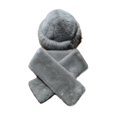 thumbnail image 3 of Sombrero de pescador con bufanda: un sombrero moderno y cómodo para excursiones de senderismo al aire libre. gris claro, 3 of 9