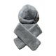 thumbnail image 3 of Sombrero de pescador con bufanda, gorro térmico informal para nieve, ideal para caminatas, acampadas y excursiones. gris claro, 3 of 9