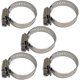 thumbnail image 1 of Abrazadera de manguera de acero inoxidable 304 de 5 piezas para manguera flexible con exterior, 1 of 3