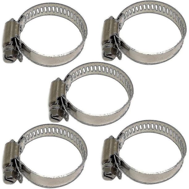 Abrazadera de manguera de acero inoxidable 304 de 5 piezas para manguera flexible con exterior