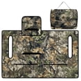 thumbnail image 4 of COEQINE Quilted Golf Cart Seat Cover, Folds Like a Bag with Handle for Easy Carry, Universal Fit 51.2"x30.3" for EZGO Yamaha Club Car 2-Seaters, 4 Pockets, Hunting Camo Forest, 4 of 8