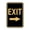 Black Gold, variant on Portrait Round Exit Right Arrow Sign (Light Grey / Burgundy) - Small 4" x 6"