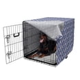 thumbnail image 5 of Oriental Dog Crate Cover, Ornamental Curves and Strokes in Vibes, Easy to Use Pet Kennel Cover Small Dogs Puppies Kittens, 7 Sizes, Violet Blue White, by Ambesonne, 5 of 6