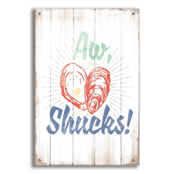 Epic Art 'Aw Shucks' by JJ Brando, Acrylic Glass Wall Art, 24"x36"