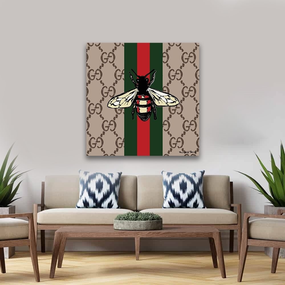 FASHION BEE - 14"x14" Canvas Artwork - Multi-Color 30 x 30