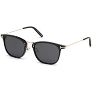 Tom Ford FT 0672 Sunglasses 01A Shiny Black, Shiny Rose Gold / Smoke Lenses