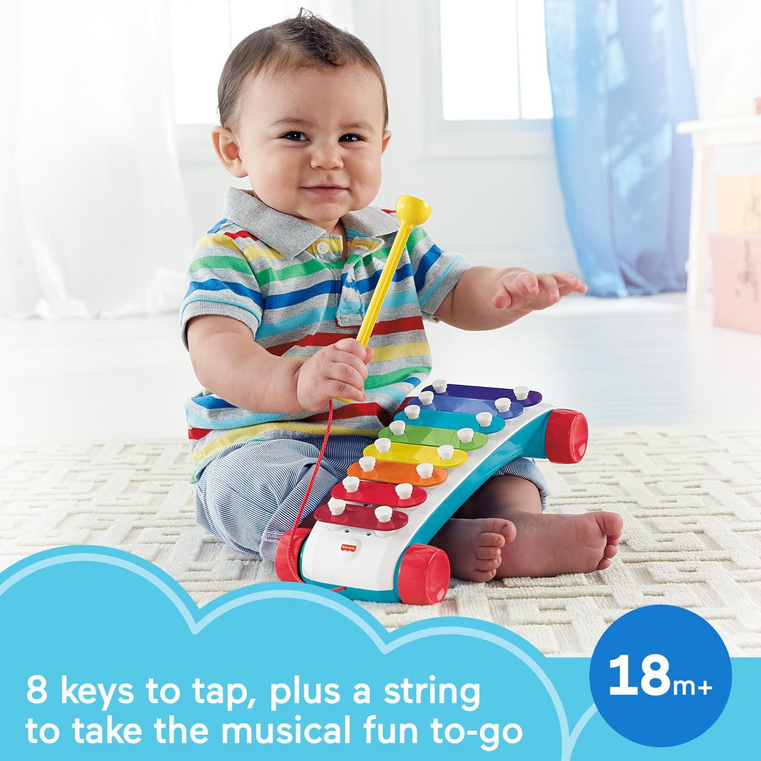 ​Fisher-Price Pull-Along Basics Gift Set, 3 classic pull toys for infants and toddlers ages 12 months and older