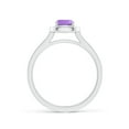 thumbnail image 2 of ANGARA Natural 0.6 Ct. Amethyst with Diamond Halo Ring in 14K White Gold for Women (Ring Size: 9.5), 2 of 9