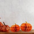 thumbnail image 5 of Wiywef 3D Honeycomb Paper Pumpkin Lanterns 2 Pcs Halloween Hanging Ornaments, 5 of 7