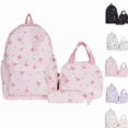 thumbnail image 4 of Coquette Bow Backpack for Women Pink Bow 3pcs Backpack Set Kawaii Backpack Large Capacity for College Middle High School Casual Travel Daypack,Pink, 4 of 4