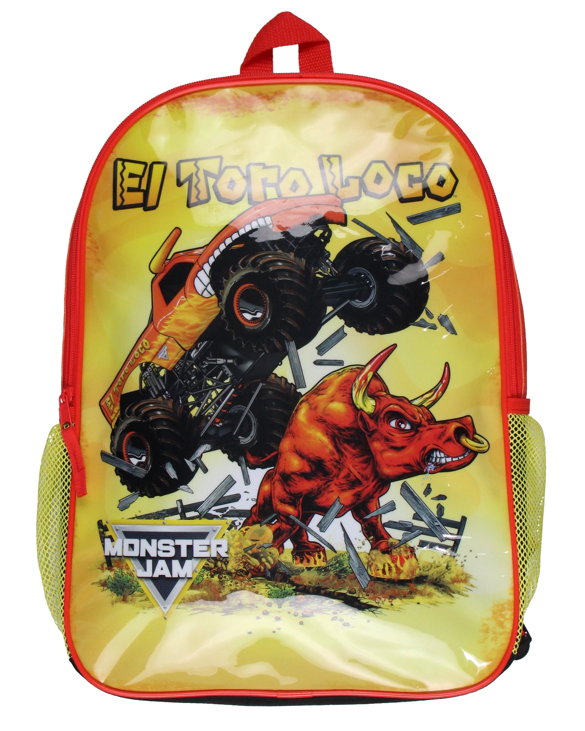 Monster Jam El Toro Loco Travel School Single Compartment Backpack For Daily Use 16"