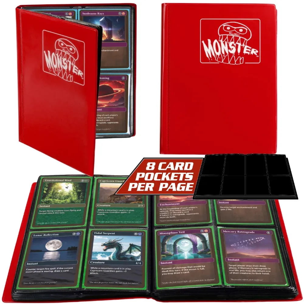 extra large card binder Rayvol Jumbo Size XL, Holds 80 Oversized Cards 5.7x7.9 Inch and trade 1 Pocket Oversized Jumbo Card