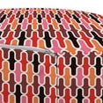 thumbnail image 3 of Retro Pouf Cover with Zipper, Vertical Rounded Lines Conceptual Design Graphic Vibrant Composition, Soft Decorative Fabric Unstuffed Case, 30" W X 17.3" L, Multicolor, by Ambesonne, 3 of 5