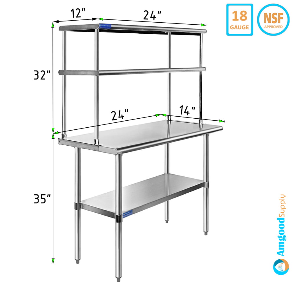 Stainless Steel Shelf 1500mmx350mm for Commercial Kitchens Workshops and Stores 